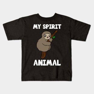 Cute Sloth My Spirit Animal Kids T-Shirt